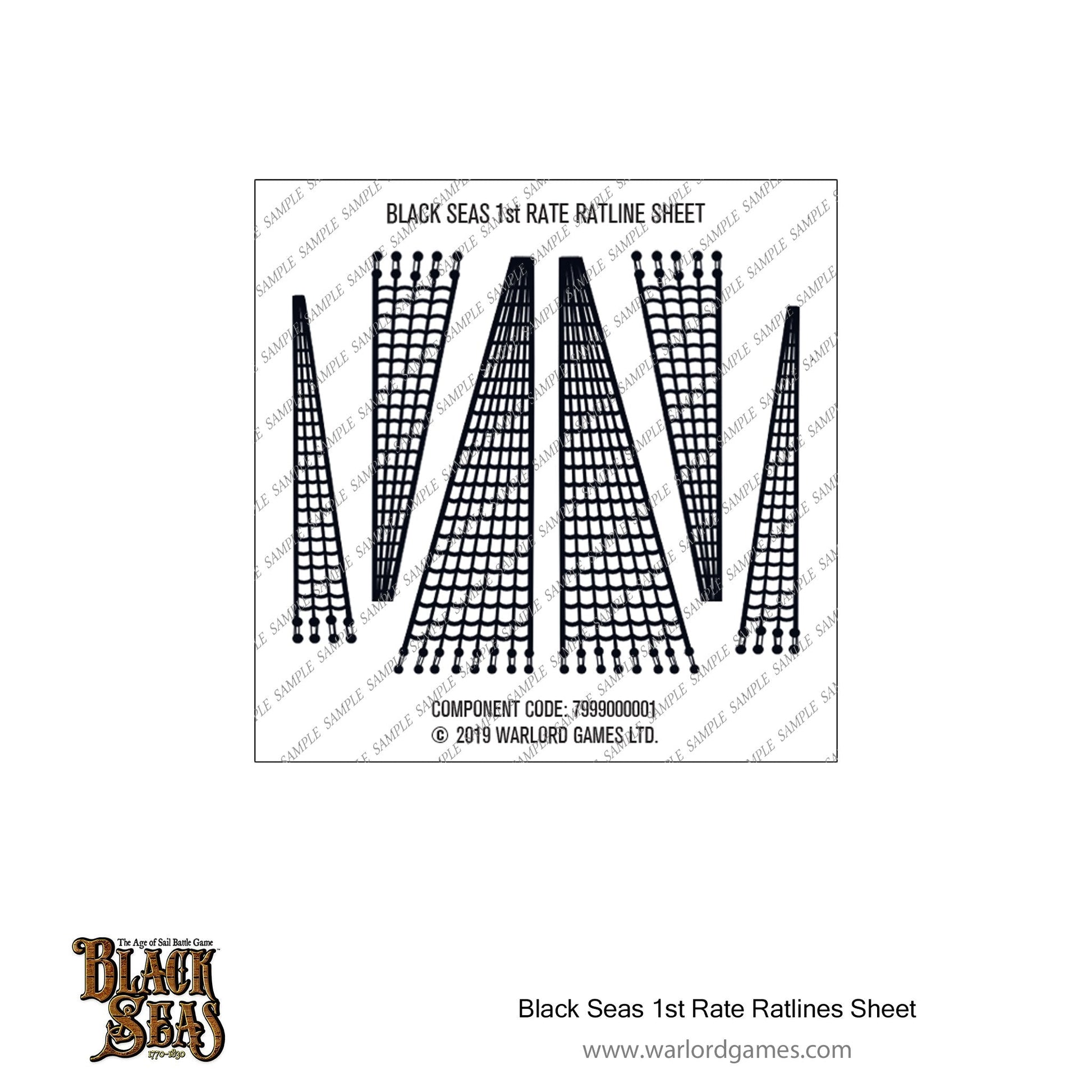 Black Seas: French Navy - 1st Rate ratlines sheet