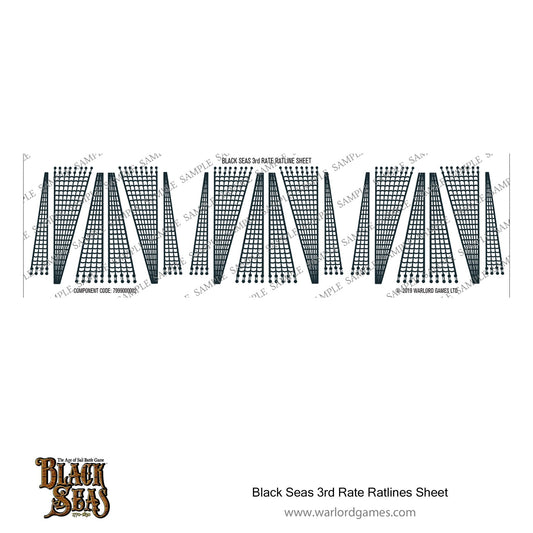 Black Seas: French Navy - 3rd Rate ratlines sheet