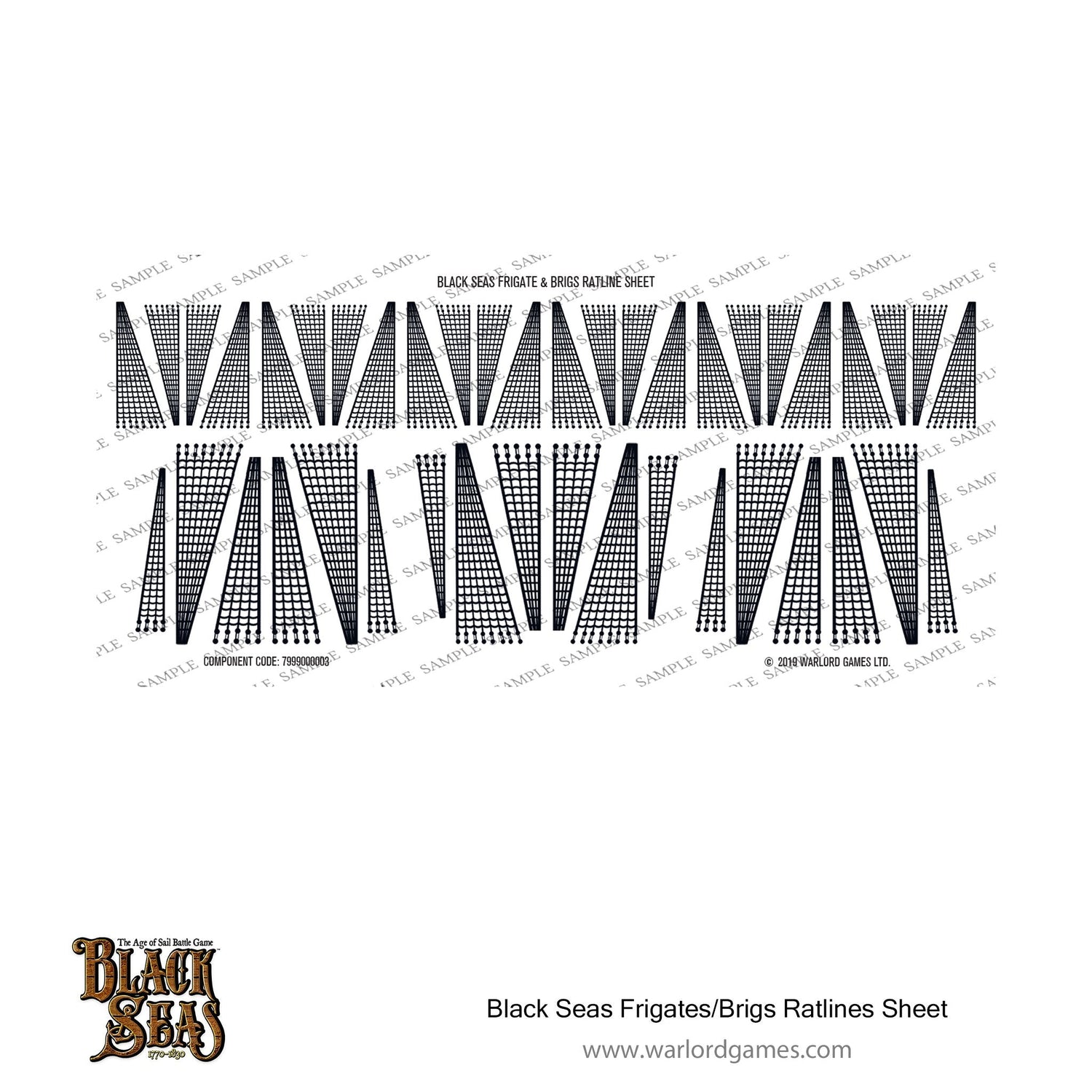 Black Seas: French Navy - Frigates/Brigs Rate ratlines sheet