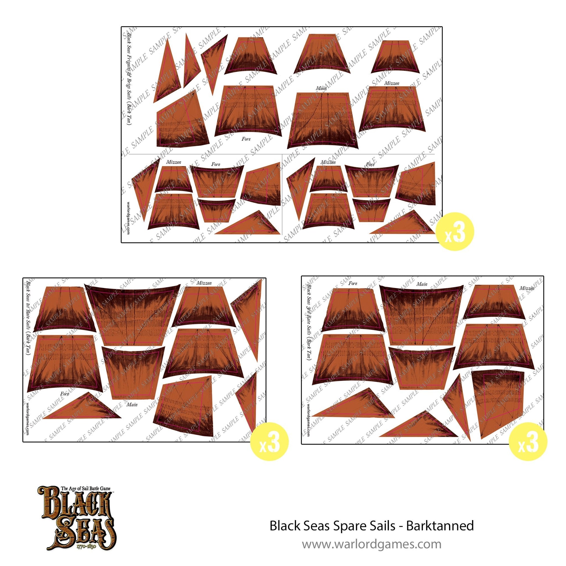Black Seas: Spare sails - barktanned