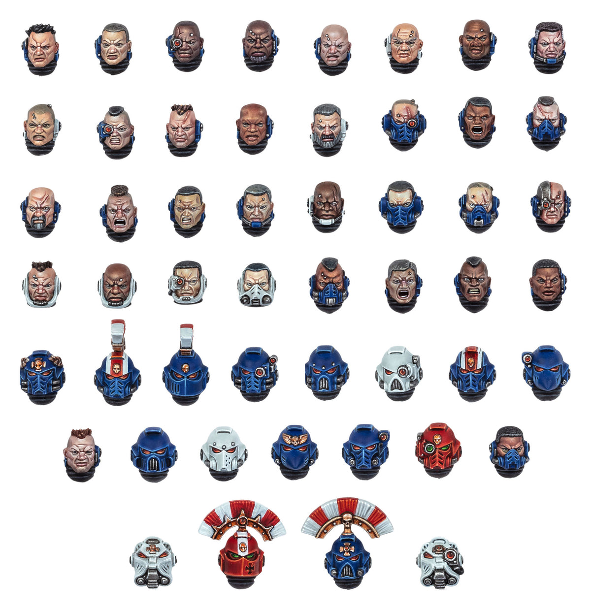 Space Marine Heads