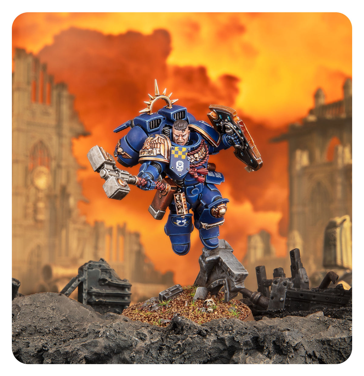 Captain with Jump Pack and Relic Shield