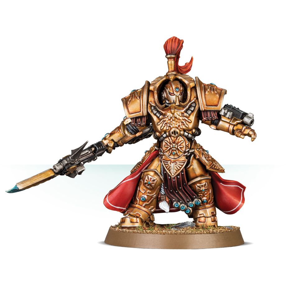 Allarus Custodians / Shield-Captain in Allarus Terminator Armour / Vexilus Praetor in Allarus Terminator Armour