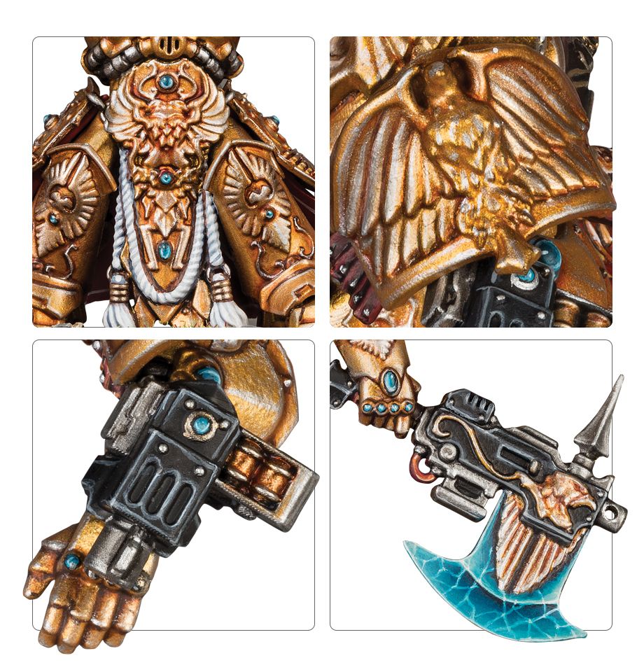 Allarus Custodians / Shield-Captain in Allarus Terminator Armour / Vexilus Praetor in Allarus Terminator Armour