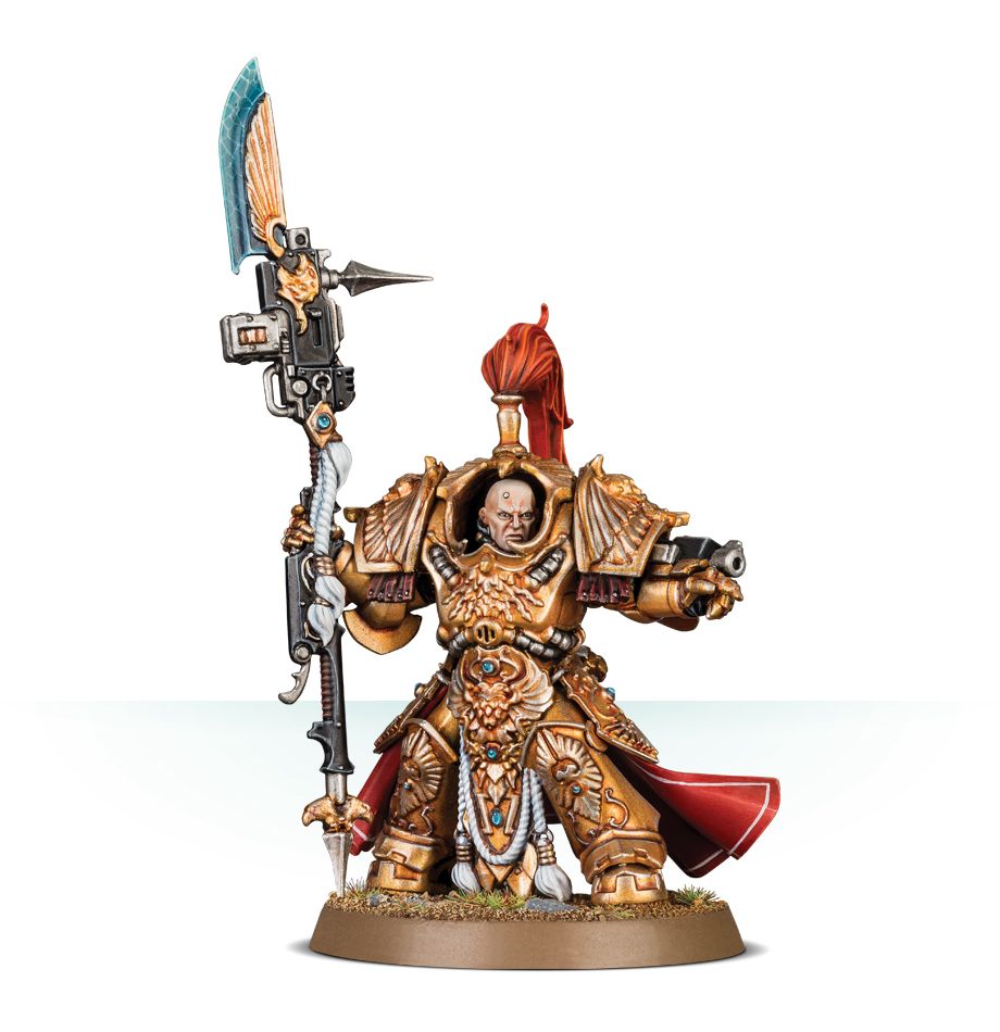 Allarus Custodians / Shield-Captain in Allarus Terminator Armour / Vexilus Praetor in Allarus Terminator Armour