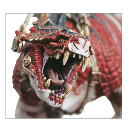 Saurus Oldblood on Carnosaur / Saurus Scar-Veteran on Carnosaur / Skink Oracle on Troglodon