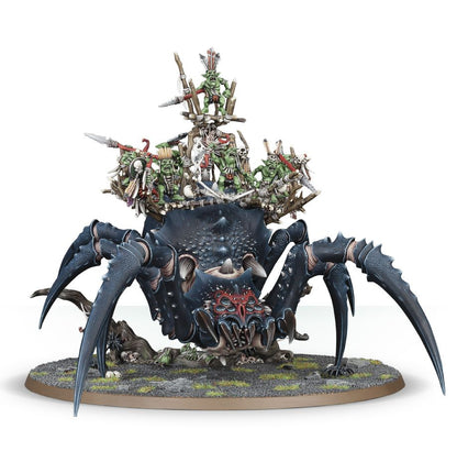 Arachnarok Spider with Flinger / Arachnarok Spider with Spiderfang Warparty / Skitterstrand Arachnarok / Webspinner Shaman on Arachnarok Spider