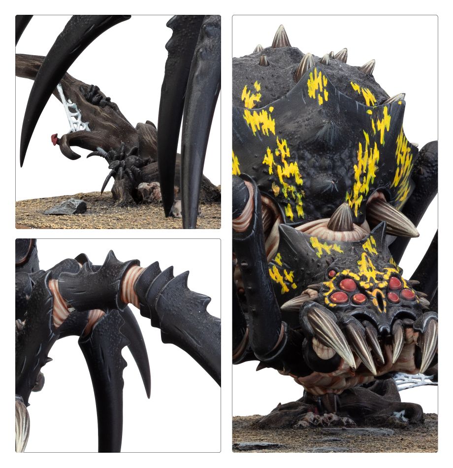 Arachnarok Spider with Flinger / Arachnarok Spider with Spiderfang Warparty / Skitterstrand Arachnarok / Webspinner Shaman on Arachnarok Spider