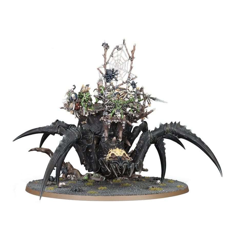 Arachnarok Spider with Flinger / Arachnarok Spider with Spiderfang Warparty / Skitterstrand Arachnarok / Webspinner Shaman on Arachnarok Spider