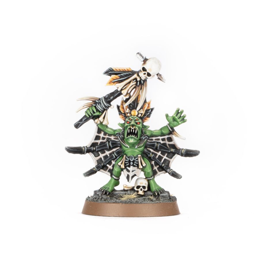 Arachnarok Spider with Flinger / Arachnarok Spider with Spiderfang Warparty / Skitterstrand Arachnarok / Webspinner Shaman on Arachnarok Spider