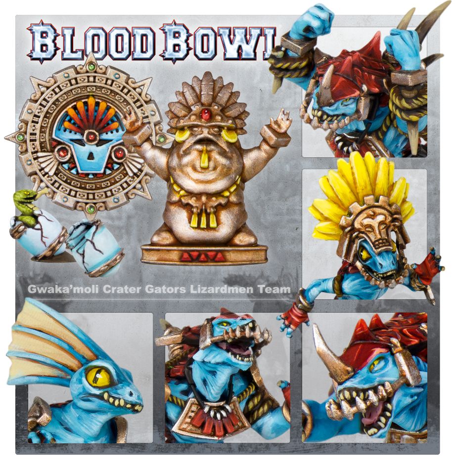 Lizardmen Blood Bowl Team – Gwaka'moli Crater Gators