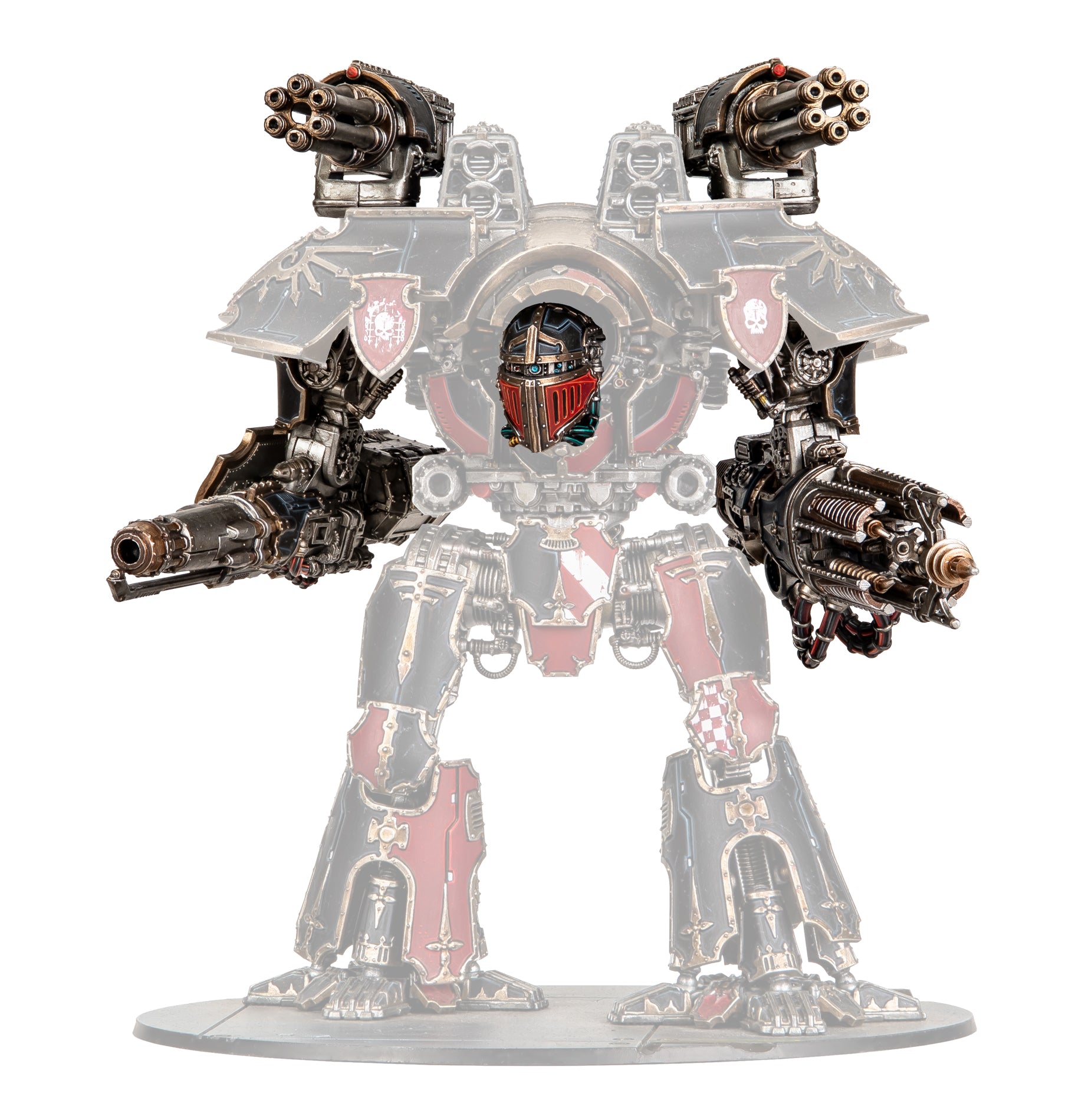 Warlord Titan Weapons: Quake Cannon, Conversion Beam Extirpator, Paired Gatling Blasters, and Paired Turbo-Laser Destructors