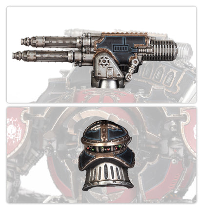 Warlord Titan Weapons: Quake Cannon, Conversion Beam Extirpator, Paired Gatling Blasters, and Paired Turbo-Laser Destructors