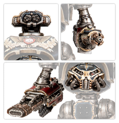 Reaver Titan Weapons: Graviton Obliterator, Volkite Annihilator, Vulcan Mega-Bolter, and Conversion Beam Dissolutor