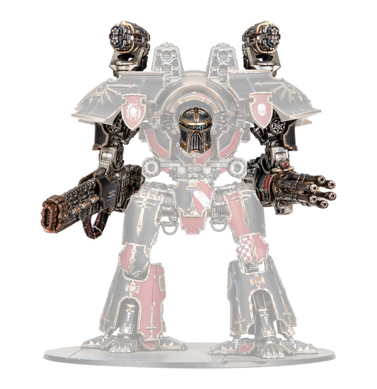 Warlord Titan Weapons: Volkite Destructor, Macro-Gatling Blaster, Graviton Ruinator, and Vulcan Mega-Bolter Array