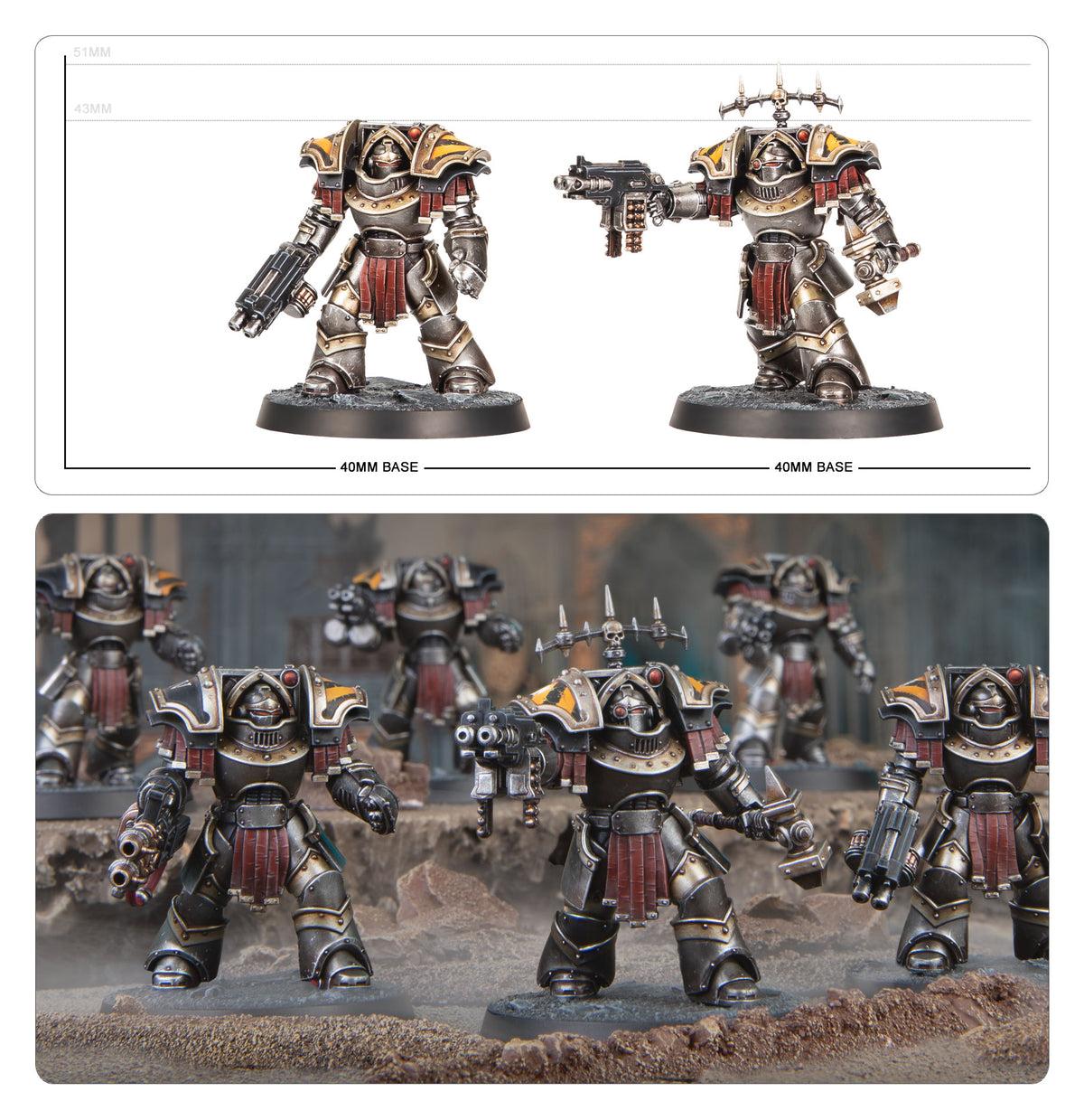 Cataphractii Terminators with Combi-bolters and Power Fists