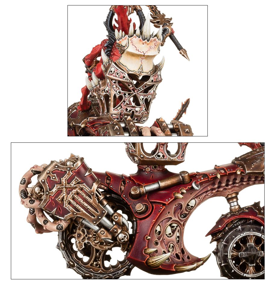 Rendmaster, Herald of Khorne on Blood Throne / Skull Cannon