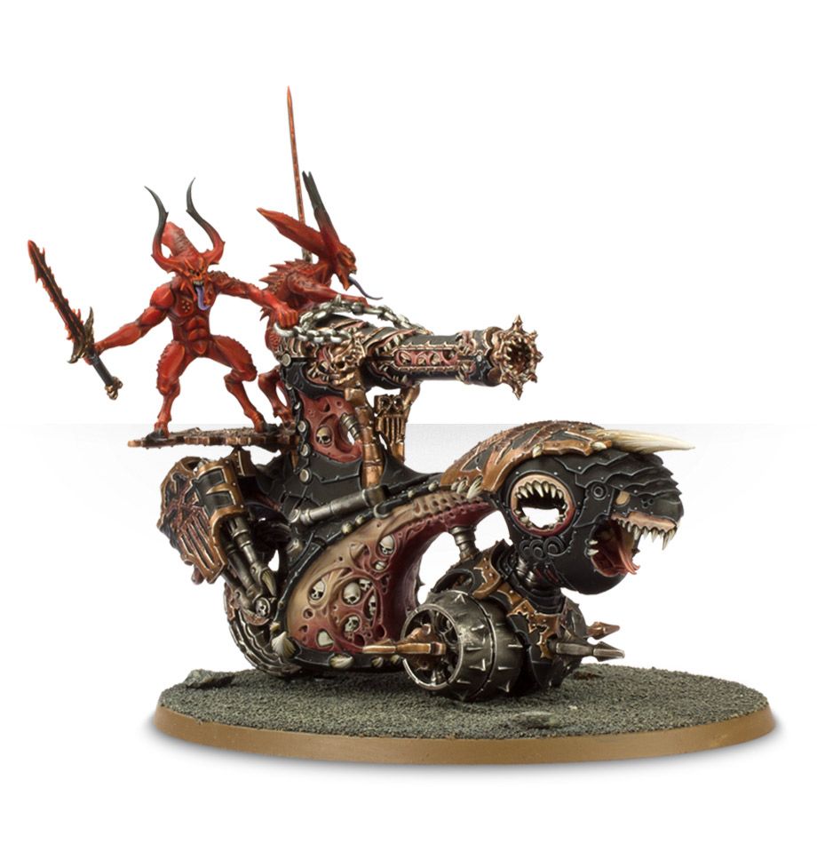 Rendmaster, Herald of Khorne on Blood Throne / Skull Cannon