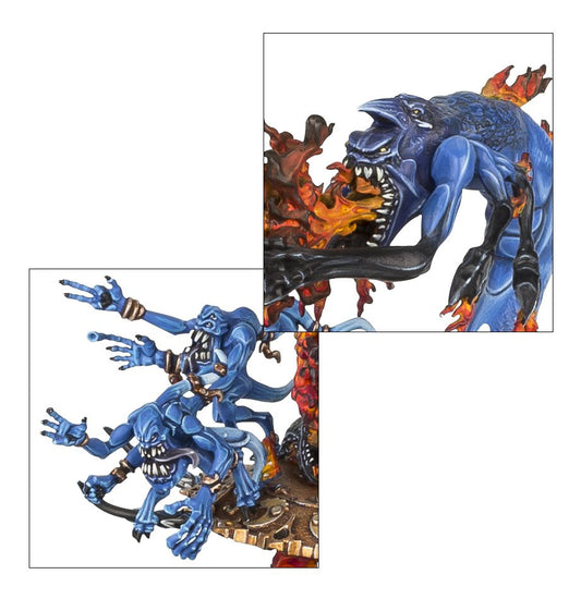 Burning Chariot of Tzeentch / Changecaster / Exalted Flamer of Tzeentch / Fateskimmer, Herald of Tzeentch on Burning Chariot