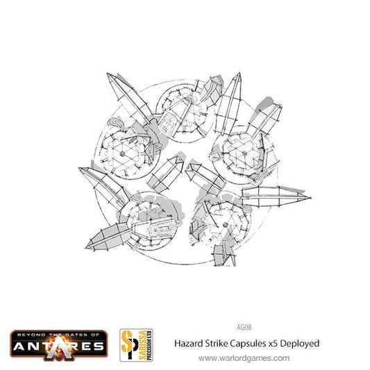 Gates of Antares: Algoryn - x5 Hazard Strike Capsules Deployed set