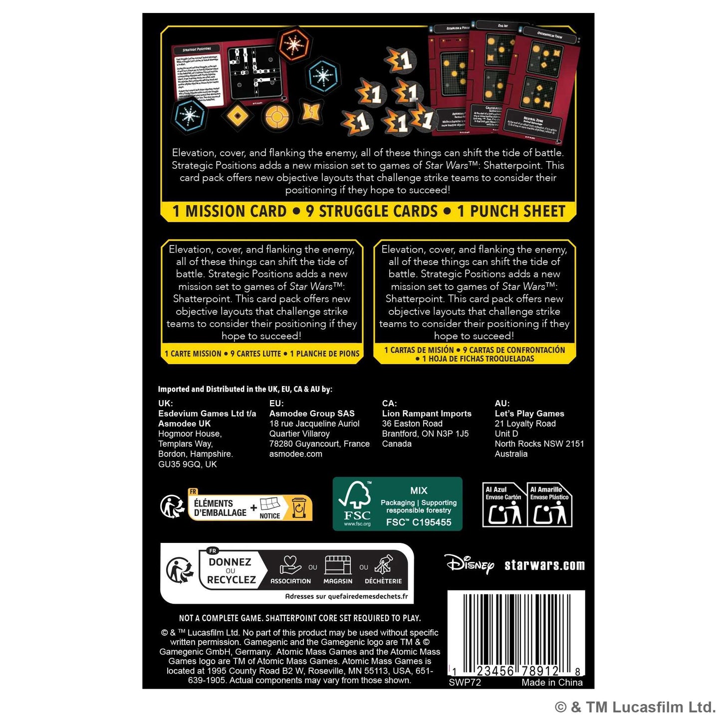 Star Wars Shatterpoint: Strategic Positions Mission Card Pack
