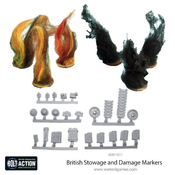 Bolt Action: British Stowage and Damage Markers