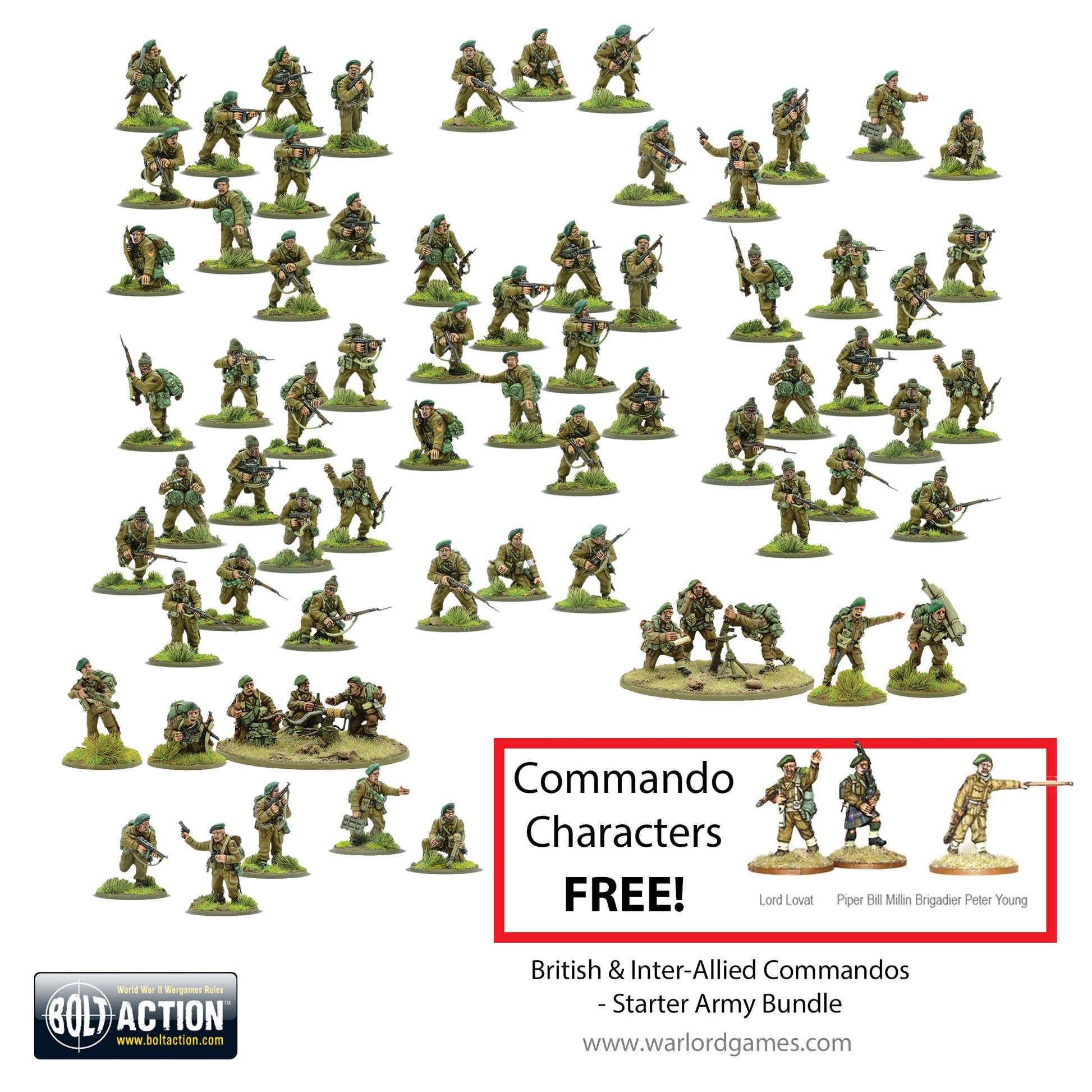 Bolt Action: British & Inter-Allied Commandos – Starter Army Bundle