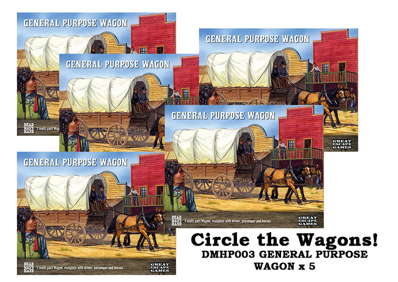Circle the Wagons! - 5 x DMH General Purpose Wagon (Great Escape Games)