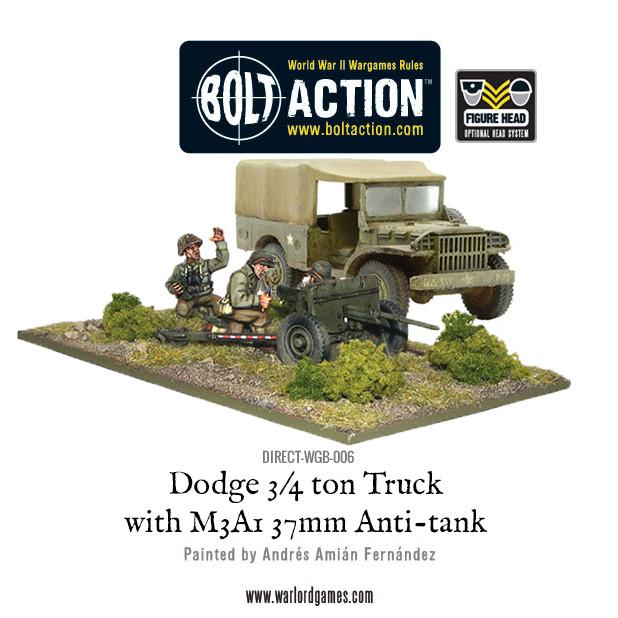 Bolt Action: USA - Dodge 3/4 ton Truck with M3A1 37mm Anti-tank gun