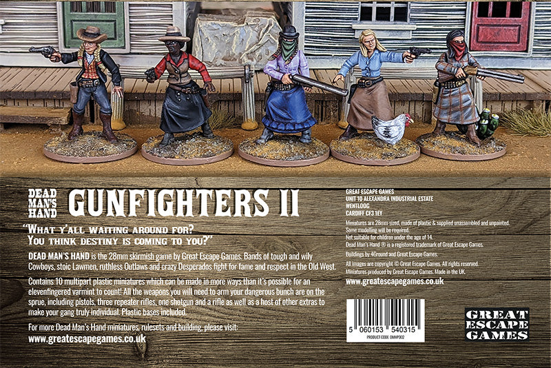 Dead Man's Hand Gunfighters II - The Ladies Plastic Boxed Set (Great Escape Games)