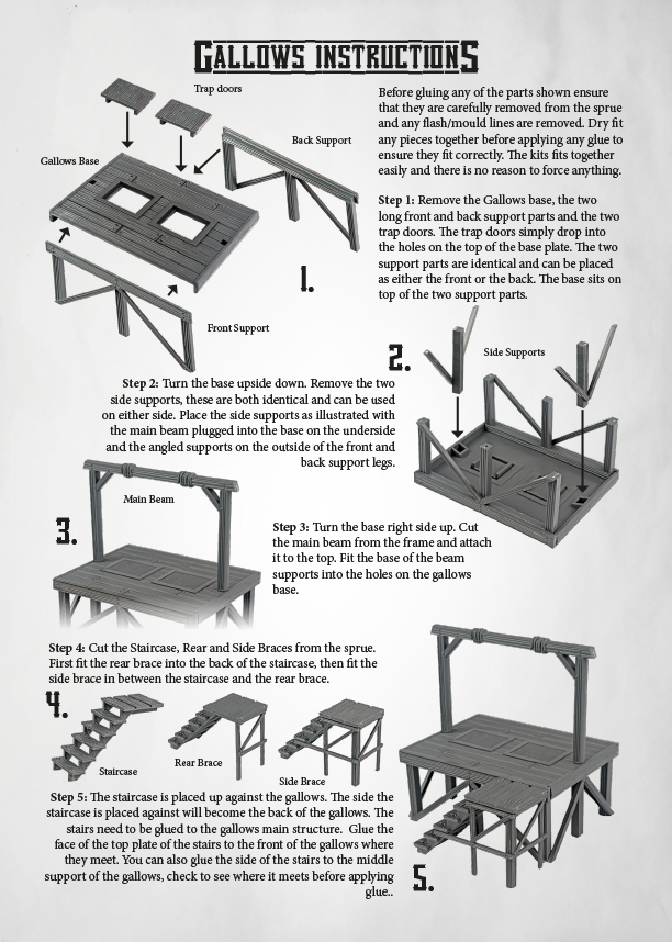 Dead Man's Hand Plastic Gallows
