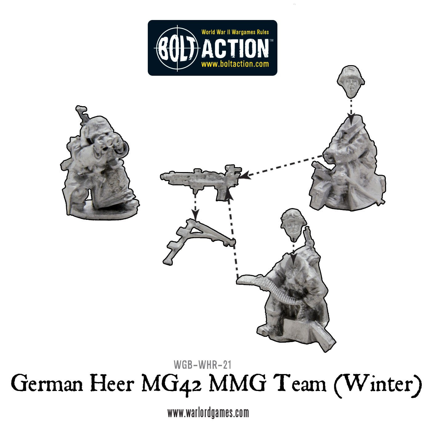 Bolt Action: German - German Heer MMG team (Winter)