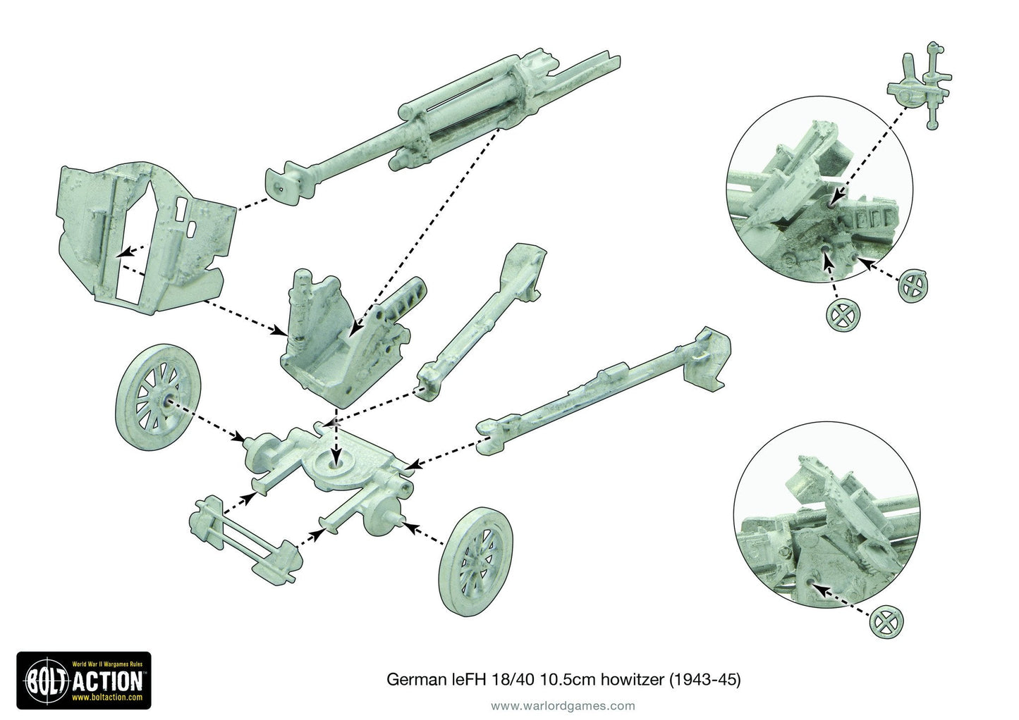 Bolt Action: German - German Heer 10.5cm leFH 18 medium artillery (Winter)