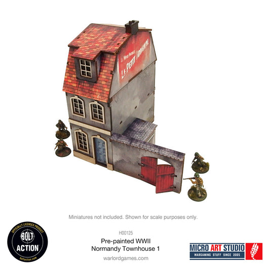 Achtung Panzer!: Pre-painted WW2 Normandy Townhouse 1