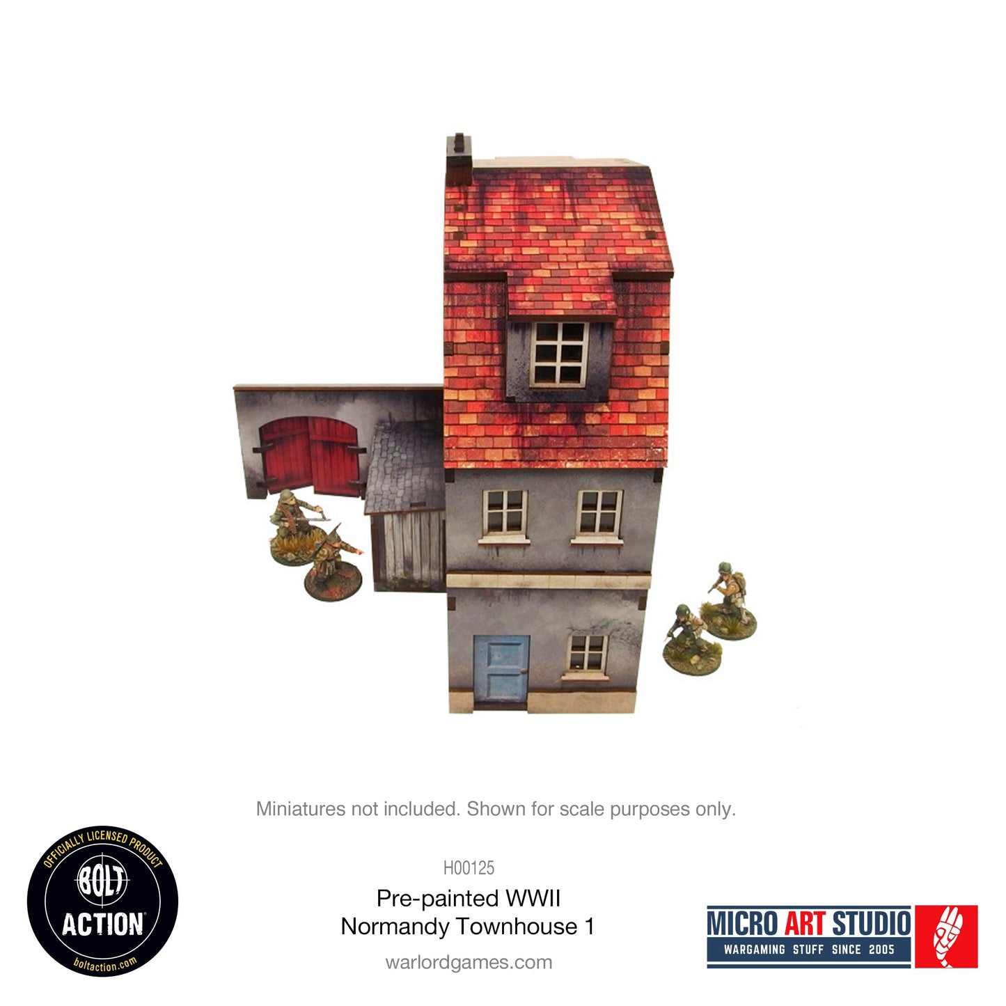 Achtung Panzer!: Pre-painted WW2 Normandy Townhouse 1