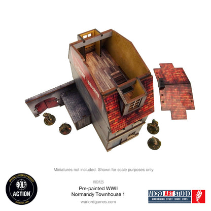 Achtung Panzer!: Pre-painted WW2 Normandy Townhouse 1
