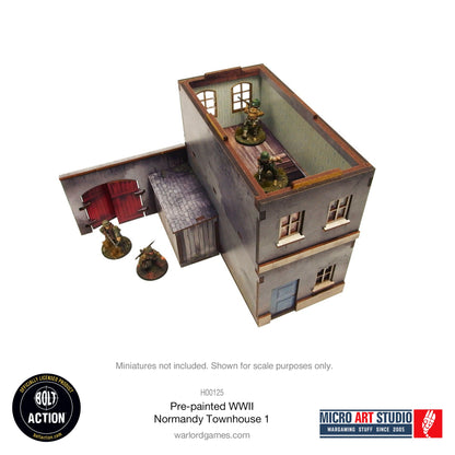 Achtung Panzer!: Pre-painted WW2 Normandy Townhouse 1