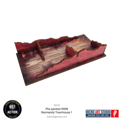 Achtung Panzer!: Pre-painted WW2 Normandy Townhouse 1