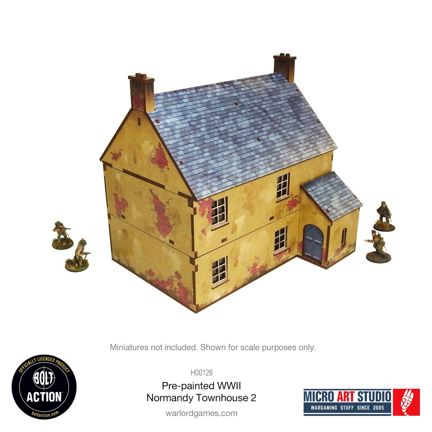 Achtung Panzer!: Pre-painted WW2 Normandy Townhouse 2