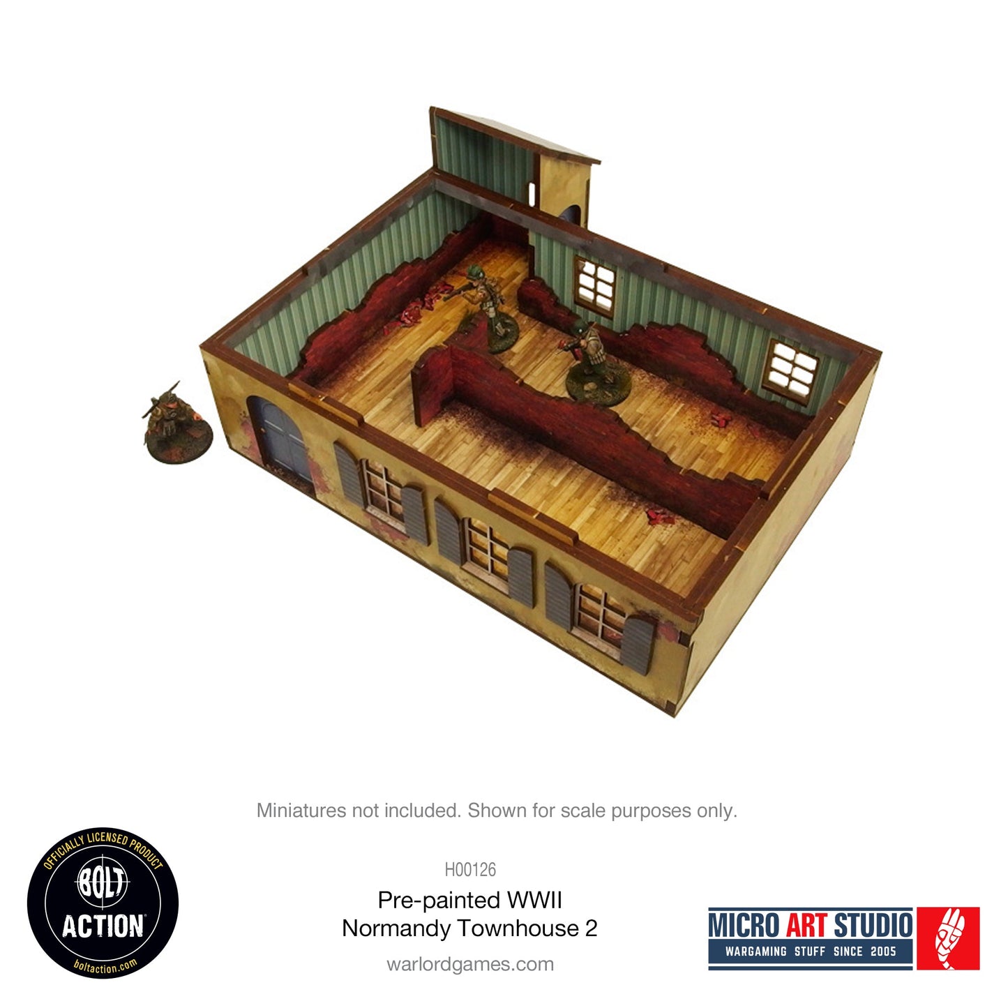 Achtung Panzer!: Pre-painted WW2 Normandy Townhouse 2