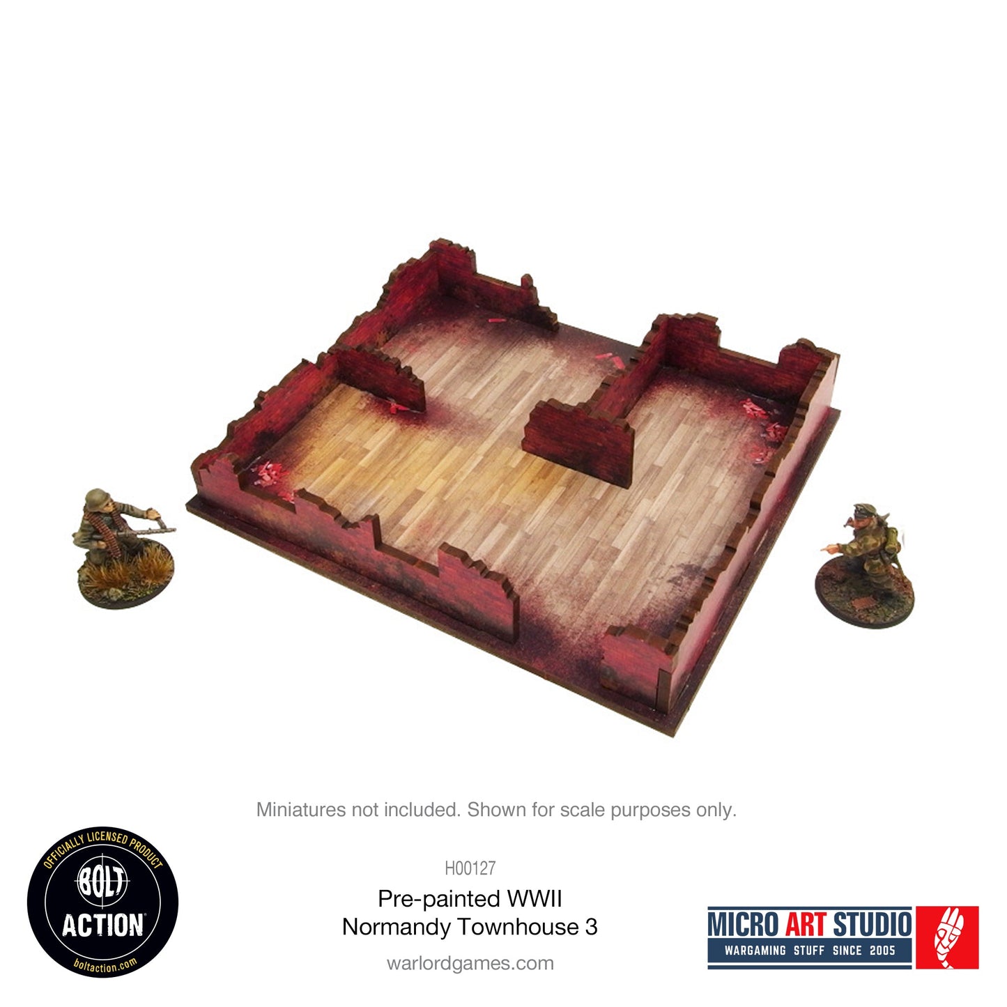 Achtung Panzer!: Pre-painted WW2 Normandy Townhouse 3