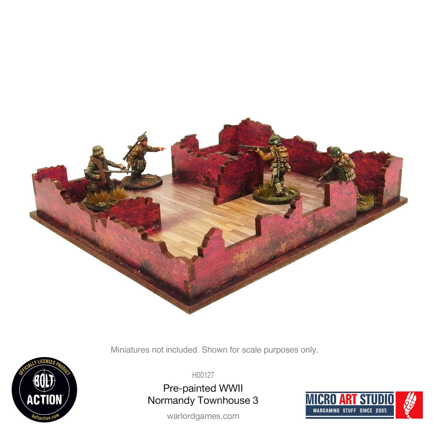 Achtung Panzer!: Pre-painted WW2 Normandy Townhouse 3