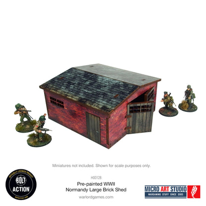 Achtung Panzer!: Pre-painted WW2 Normandy Large Brick Shed