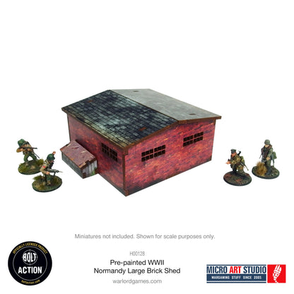 Achtung Panzer!: Pre-painted WW2 Normandy Large Brick Shed