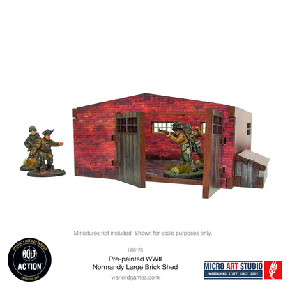 Achtung Panzer!: Pre-painted WW2 Normandy Large Brick Shed