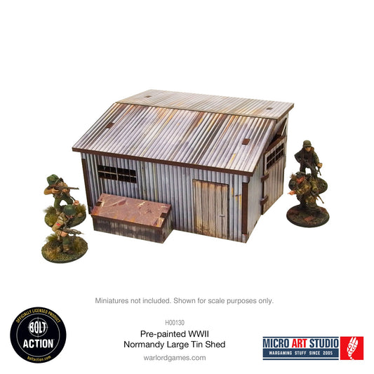 Achtung Panzer!: Pre-painted WW2 Normandy Large Tin Shed