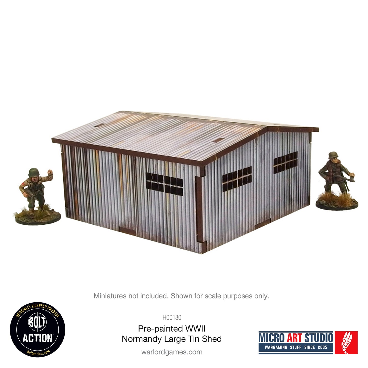 Achtung Panzer!: Pre-painted WW2 Normandy Large Tin Shed