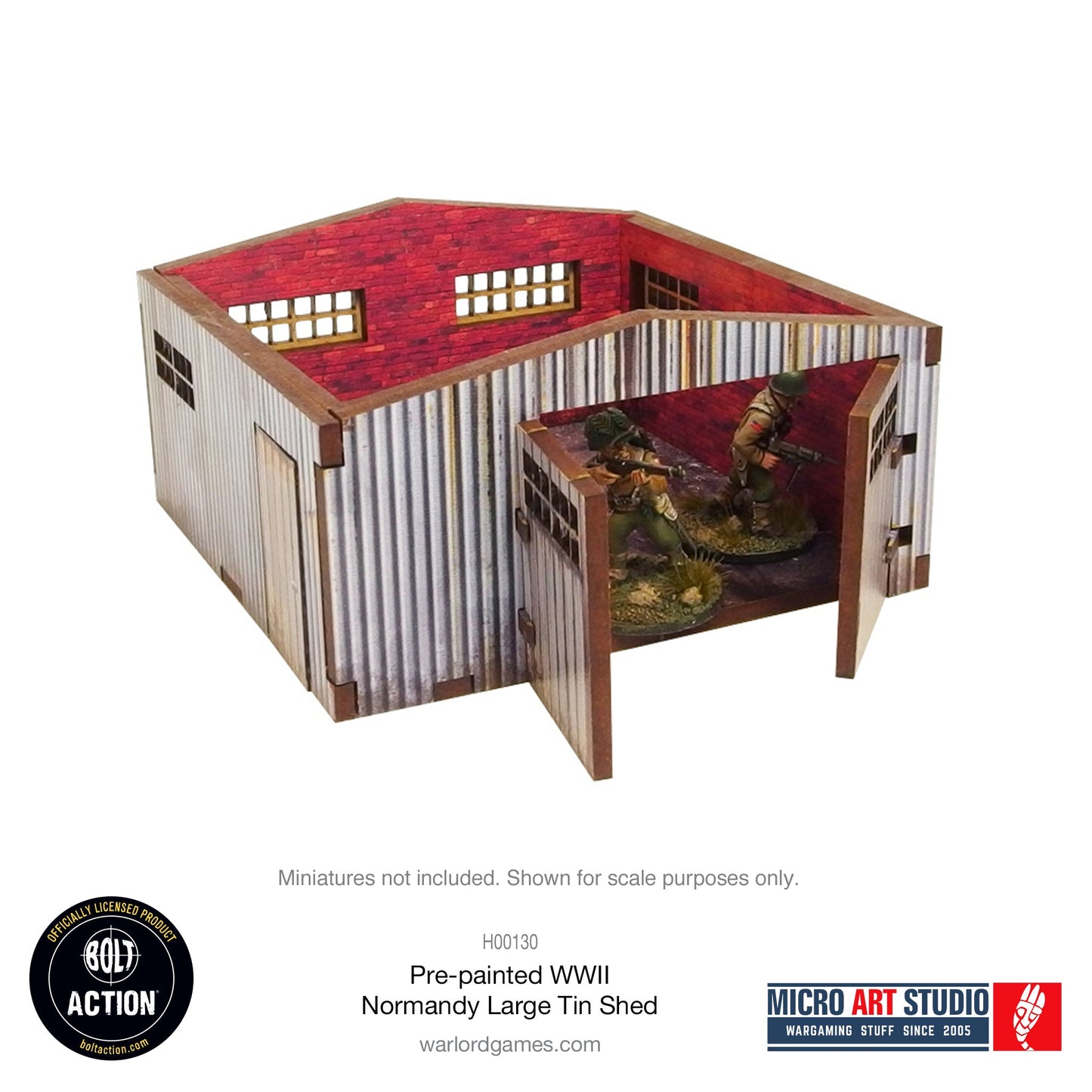 Achtung Panzer!: Pre-painted WW2 Normandy Large Tin Shed