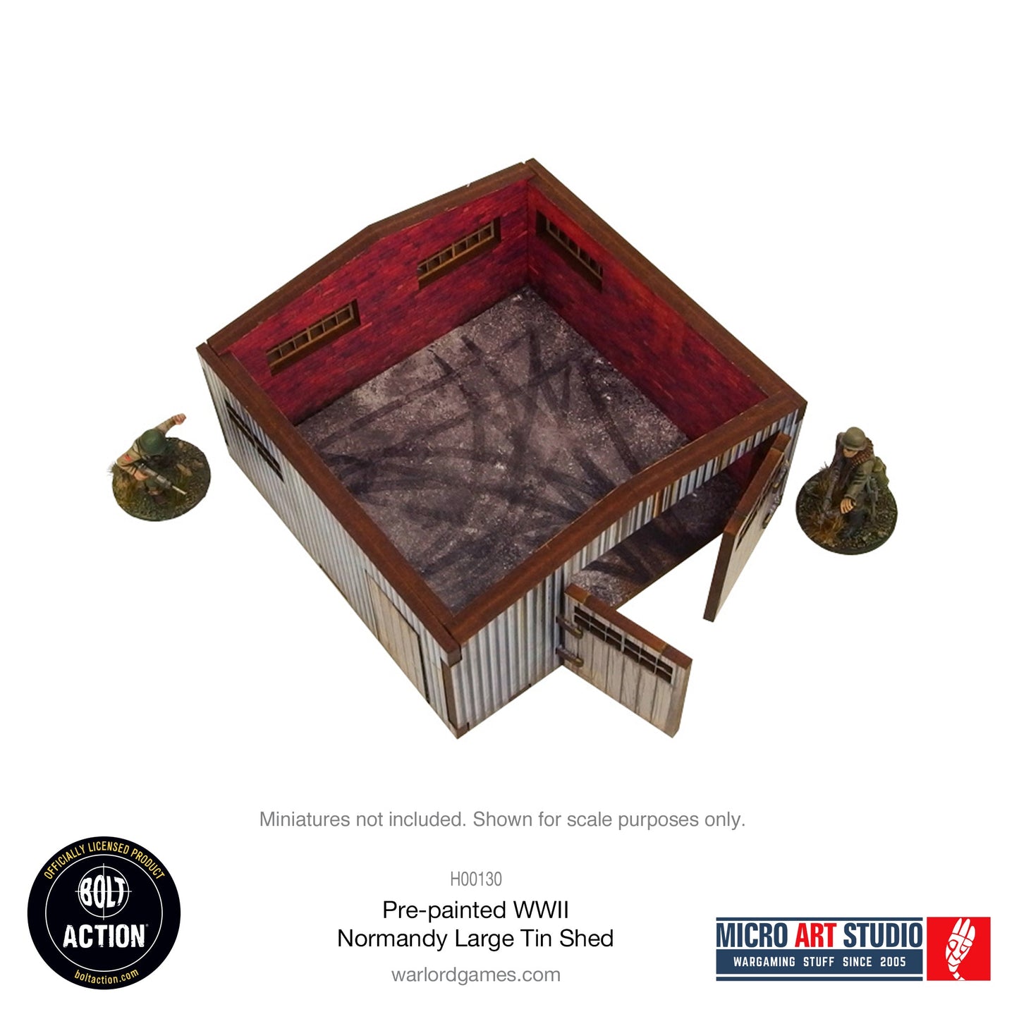 Achtung Panzer!: Pre-painted WW2 Normandy Large Tin Shed