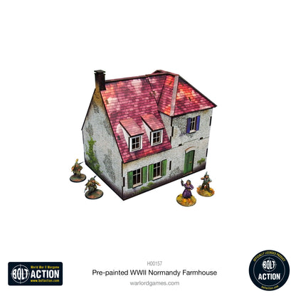 Achtung Panzer!: Pre-painted WWII Normandy Farmhouse